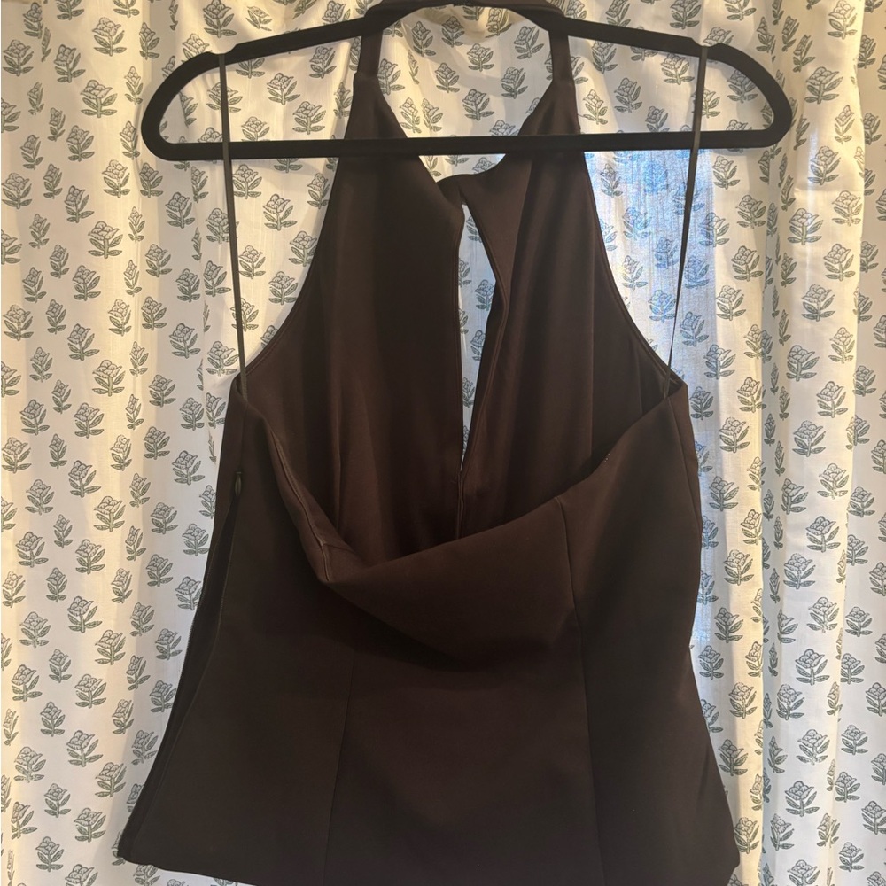 Zara Black Halter Top with Rhinestone Bows - Picture 3 of 5